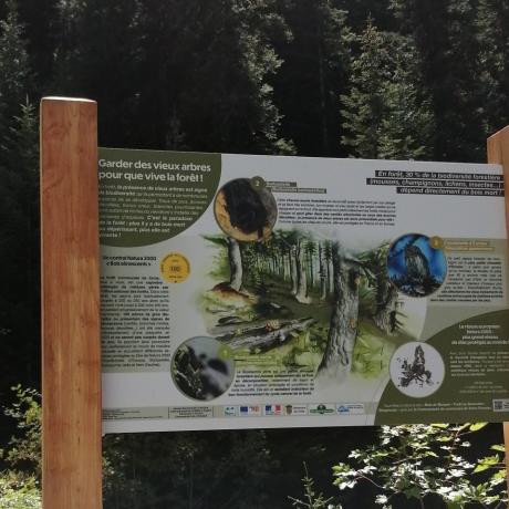 panneau d'information à Clot Joubert