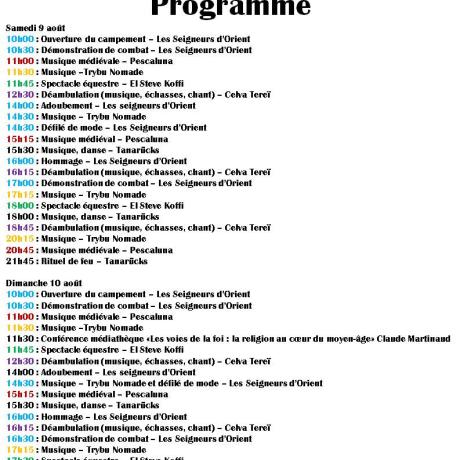 Programme médiévales