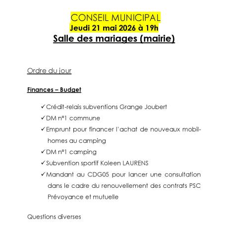 Conseil Municipal