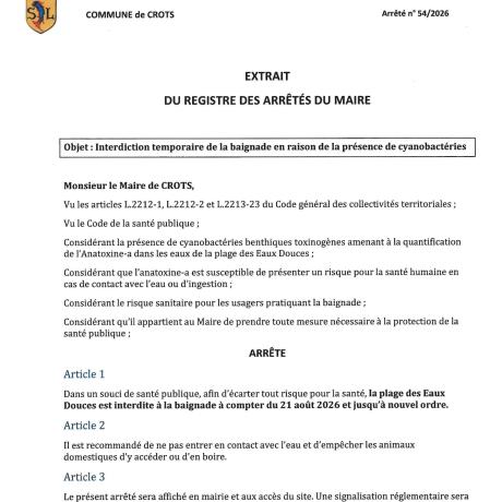 arrêté mairie 