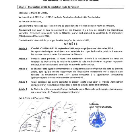 Travaux route de l'Osselin
