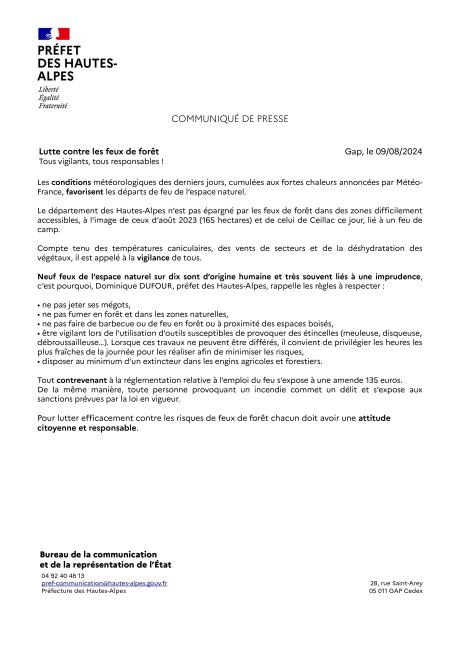 Communiqué de Presse