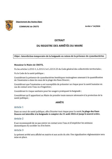 arrêté mairie